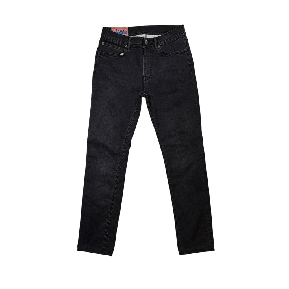 Acne Studios Bla Konst North Used Black Slim Fit Denim Jean 30 /‎ 30